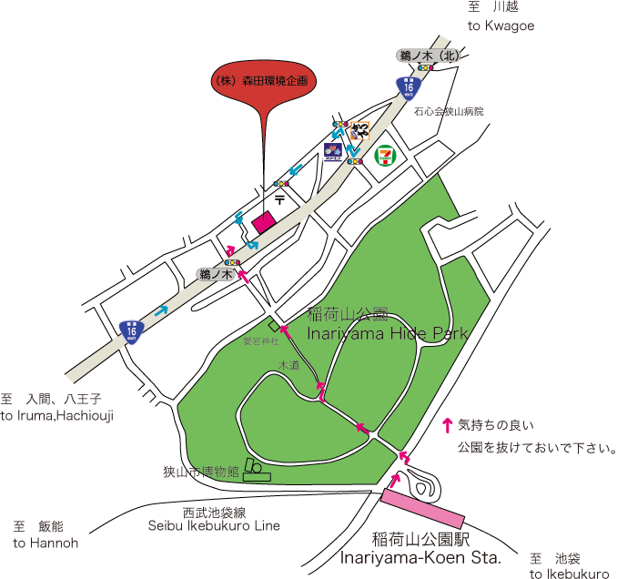 駅からの地図の画像